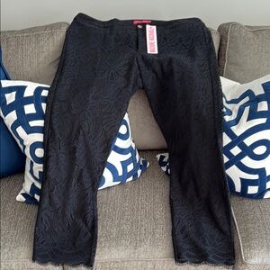 NWT Lilly Pulitzer Black Lace Pants Sz 16